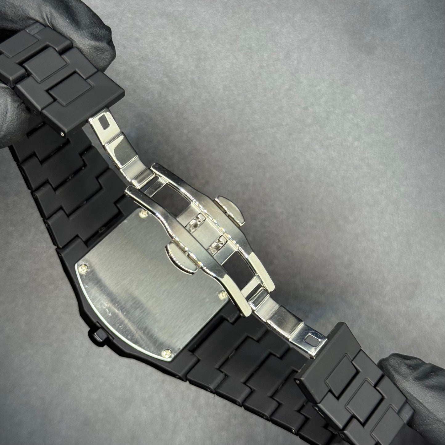 Original black arabic aura watch with fiber material