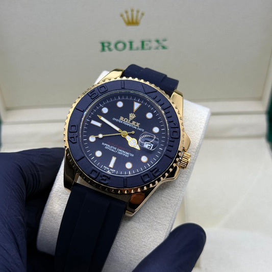 Rolex strap golden with black rotaiting dial