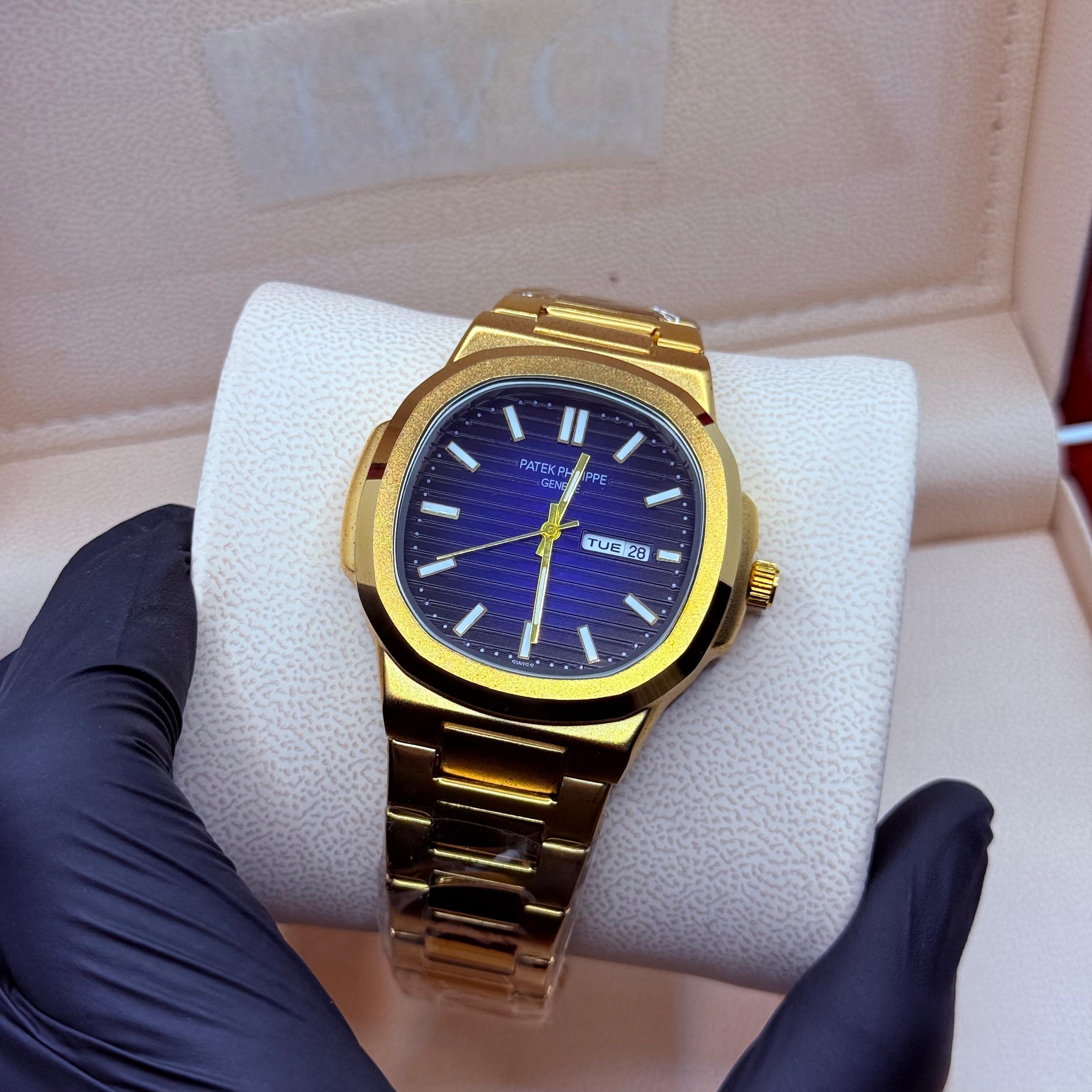 Patek philip golden With Blue dial